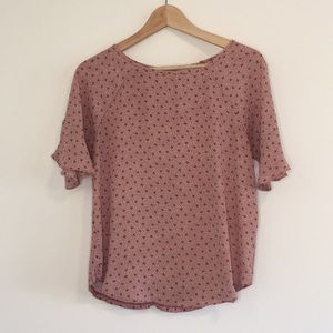 LOFT Outlet - floral ruffled sleeve top